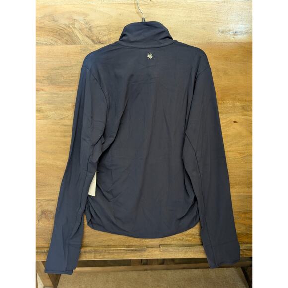 Athleta Transcend Shirt Top Women's XL Black Stretch Long Sleeve Half Zip NWT - Picture 2 of 4